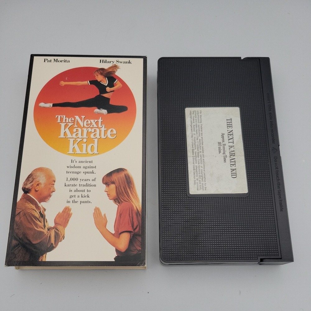 The Next Karate Kid (VHS, 1994) Pat Morita, Hilary Swank (rare windowless tape)